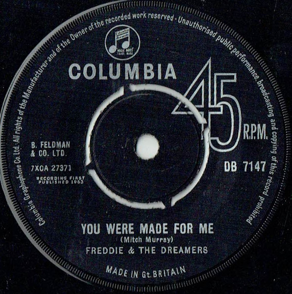 Freddie & The Dreamers - You Were Made For Me (7", Single)