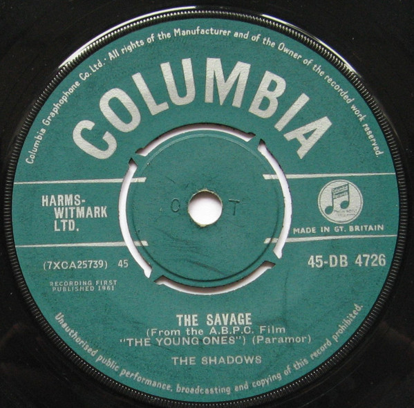 The Shadows - The Savage (7", Single)