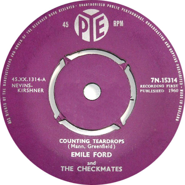 Emile Ford And The Checkmates* - Counting Teardrops (7", Single)