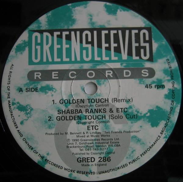 Shabba Ranks & ETC - Golden Touch (12")