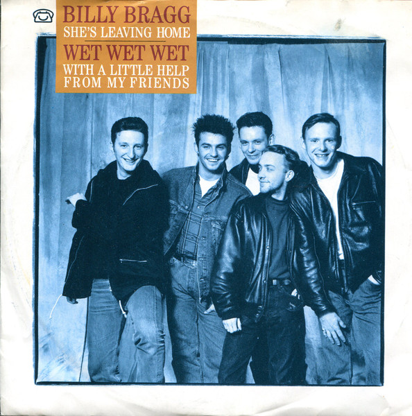 Billy Bragg / Wet Wet Wet - She's Leaving Home / With A Little Help From My Friends (7", Sil)