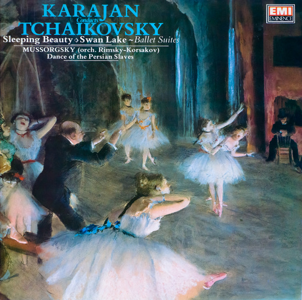 Pyotr Ilyich Tchaikovsky, Modest Mussorgsky, Herbert von Karajan, Philharmonia Orchestra - Sleeping Beauty and Swan Lake Ballet Suites (LP, Comp, RE)