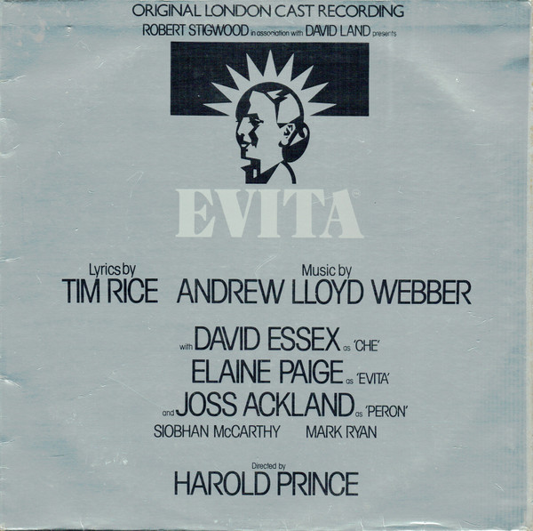 Original London Cast* Recording, Robert Stigwood In Association With David Land Presents, Lyrics By Tim Rice , Music By Andrew Lloyd Webber - Evita (LP, Album, Gat)