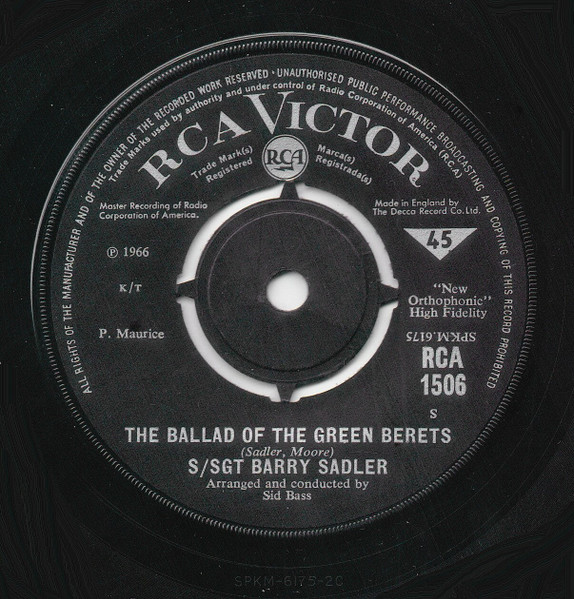 S/Sgt Barry Sadler* - The Ballad Of The Green Berets (7", Single)