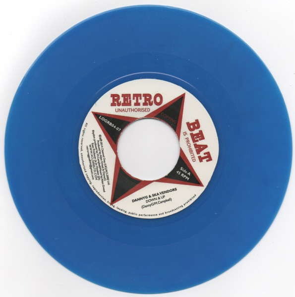 Danny G (9) & Ska Vendors - Down & Up (7", blu)