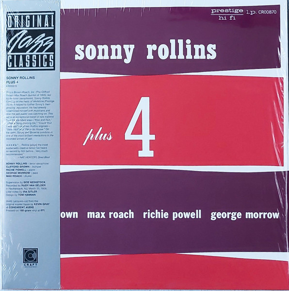 Sonny Rollins - Plus 4 (LP, Album, RE, 180)