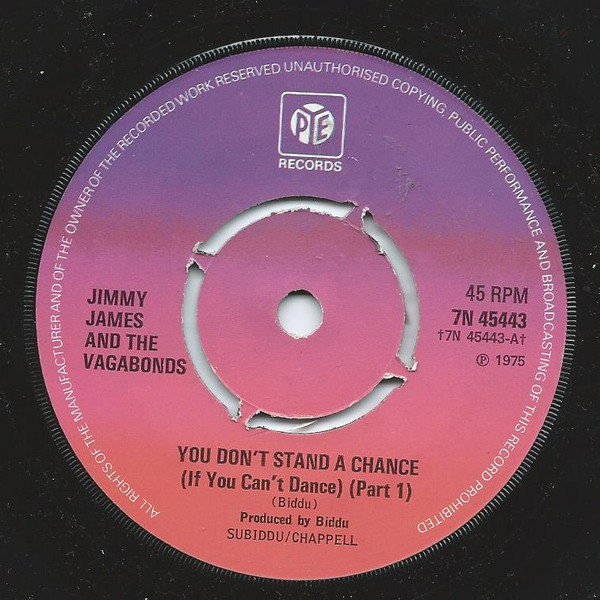 Jimmy James & The Vagabonds - You Don't Stand A Chance If You Can't Dance (Part 1&2) (7", Pus)