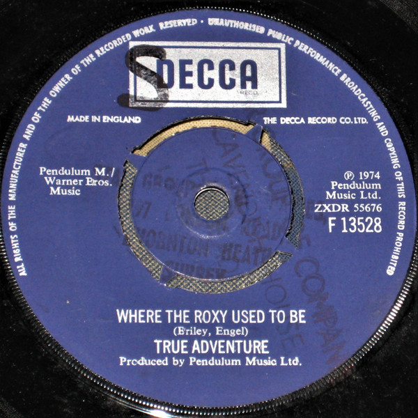 True Adventure - Where The Roxy Used To Be / Outlaw Love (7", Single)