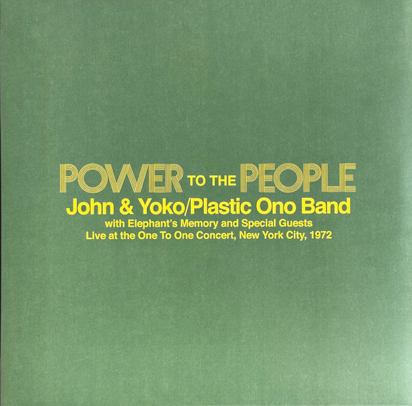 John & Yoko* / Plastic Ono Band* With Elephant's Memory* - Power To The People (Live At The One-To-One Concert, New York City, 1972) (12", EP, RSD, Ltd, Yel)