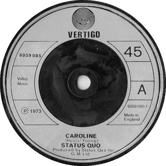 Status Quo - Caroline (7", Single, Sol)
