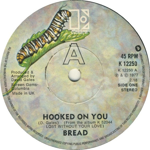 Bread - Hooked On You (7", Single)