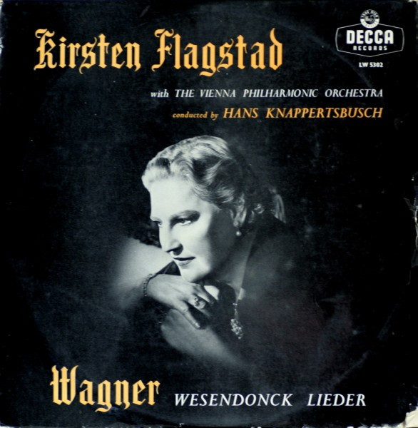 Wagner* - Kirsten Flagstad, Hans Knappertsbusch, Vienna Philharmonic Orchestra* - Wesendonck Lieder (10", Album, Mono)