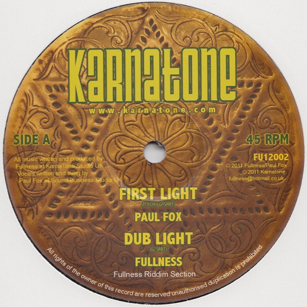 Paul Fox (12) - First Light / No More Fire (12")