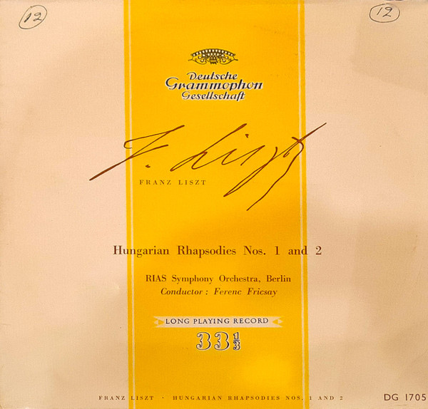 Franz Liszt, Ferenc Fricsay / RIAS Symphony Orchestra, Berlin* - Hungarian Rhapsodies Nos. 1 & 2 (10", Mono, Gat)