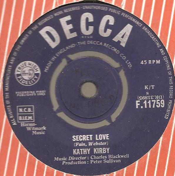 Kathy Kirby - Secret Love (7", Single)