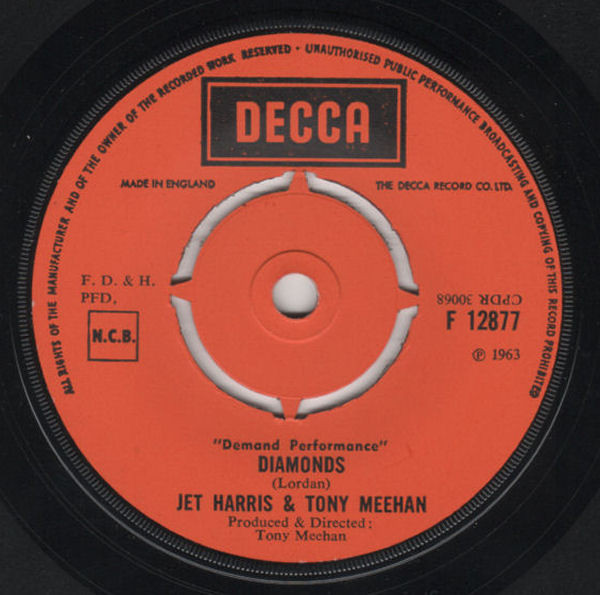 Jet Harris & Tony Meehan* - Diamonds (7", Single)