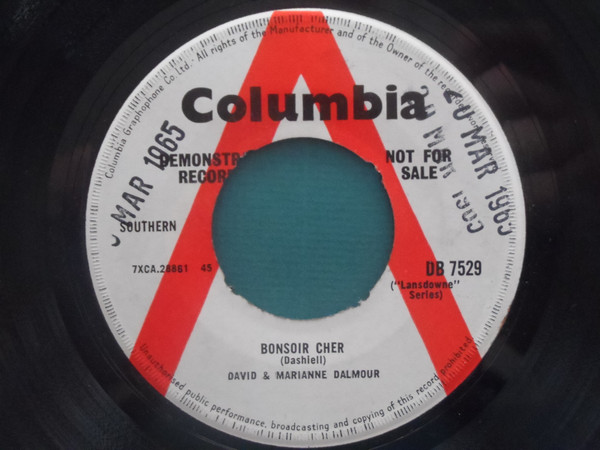 David & Marianne Dalmour* - Bonsoir Cher (7", Mono, Promo)