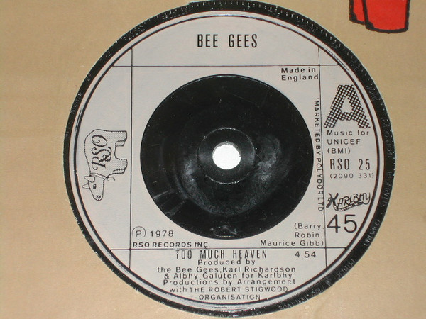 Bee Gees - Too Much Heaven (7", Single, Bei)