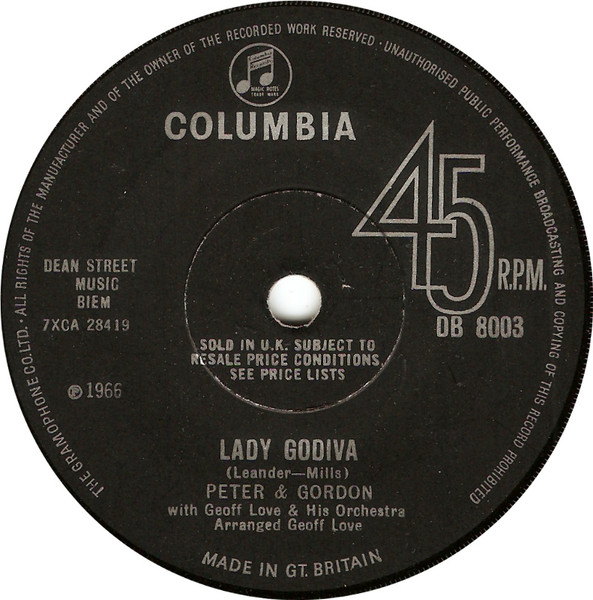 Peter & Gordon - Lady Godiva  (7", Single)
