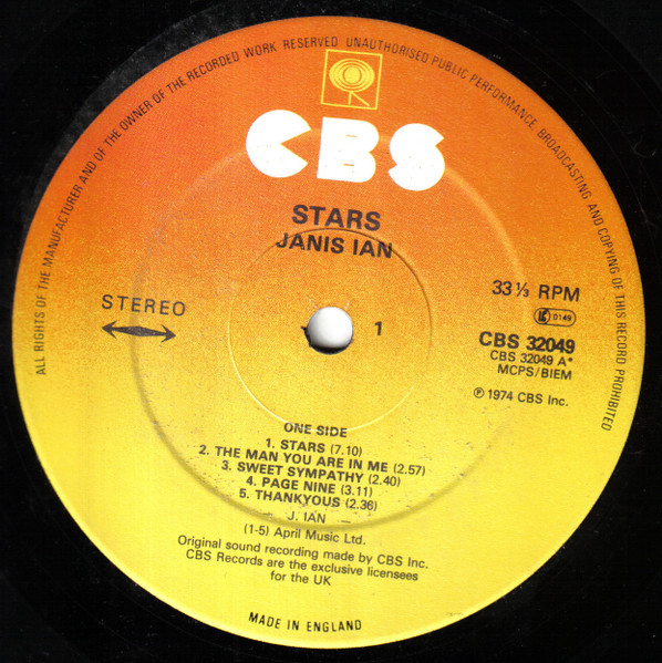Janis Ian - Stars (LP, Album)