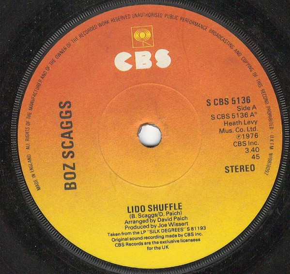 Boz Scaggs - Lido Shuffle (7", Single, Sol)