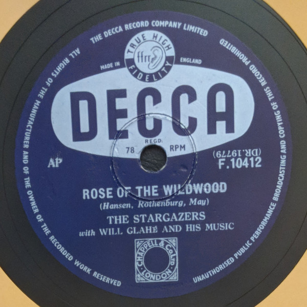 The Stargazers - Rose Of The Wildwood / Came The Morning (Shellac, 10")
