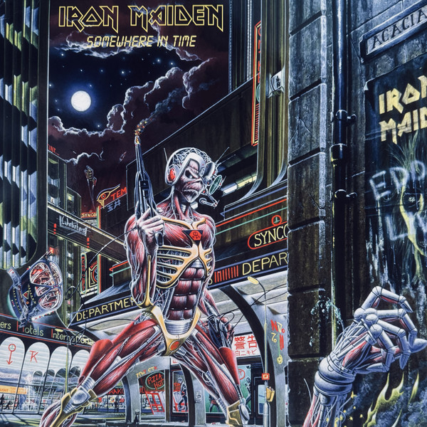 Iron Maiden - Somewhere in Time (LP, Album, RE, RM)