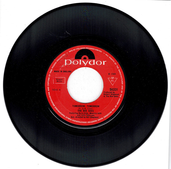 The Bee Gees* - Tomorrow Tomorrow / Sun In My Morning (7", Single, Lar)