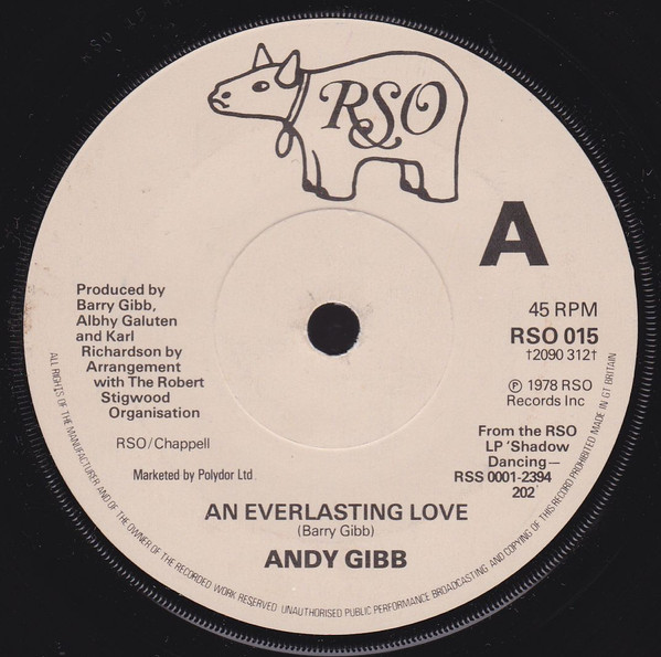 Andy Gibb - An Everlasting Love (7", Single, Pap)