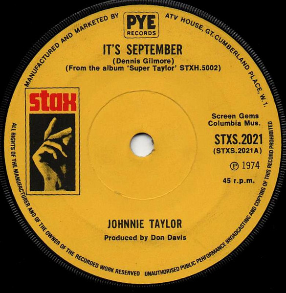 Johnnie Taylor - It's September (7", Single)