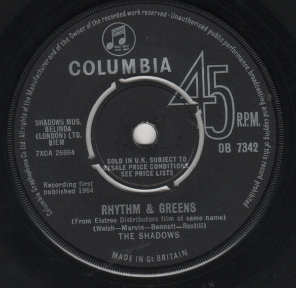 The Shadows - Rhythm & Greens (7", Single)