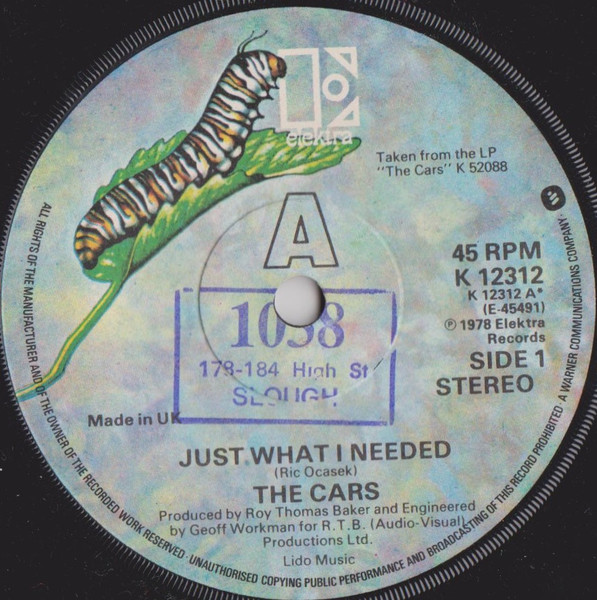 The Cars - Just What I Needed (7", Single)