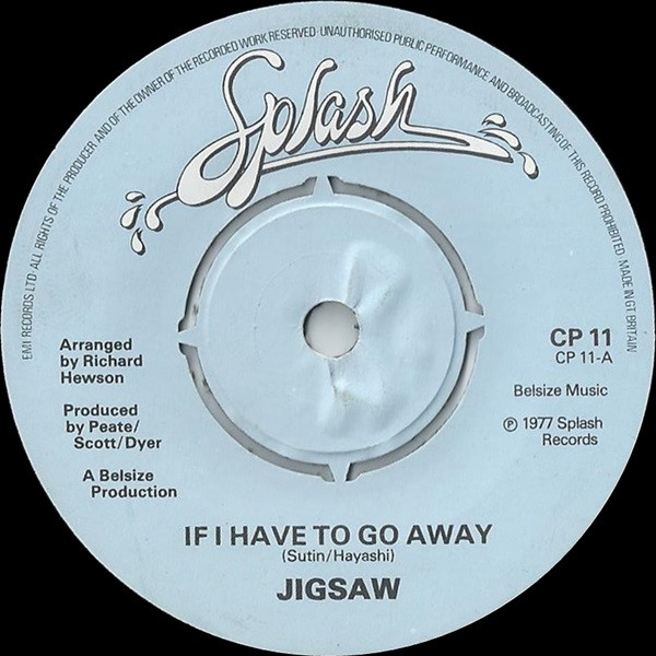 Jigsaw (3) - If I Have To Go Away (7", Single)