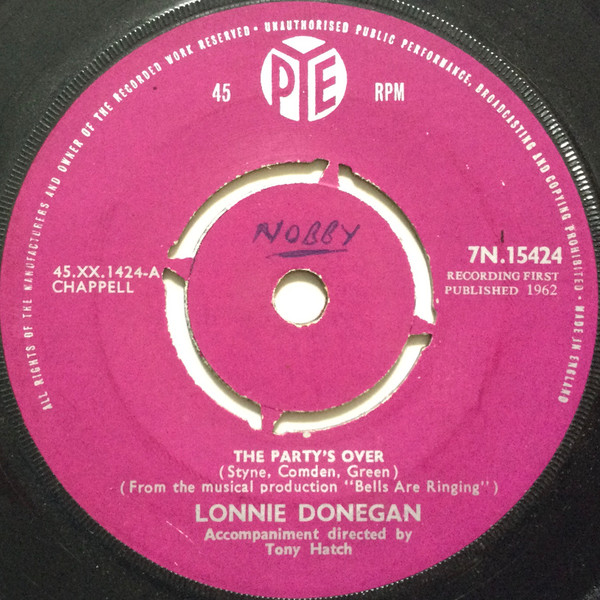 Lonnie Donegan - The Party's Over (7", Single)
