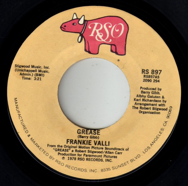 Frankie Valli / Gary Brown (2) - Grease (7", Single, Styrene, PRC)