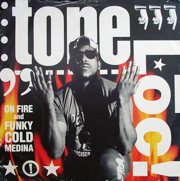 Tone Loc - On Fire / Funky Cold Medina (7", Single, Sil)