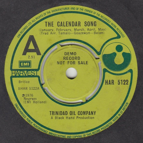 Trinidad Oil Company - The Calendar Song (7", Single, Promo)