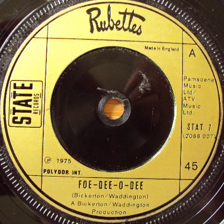 Rubettes* - Foe-Dee-O-Dee (7", Single, Gol)