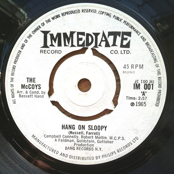 The McCoys - Hang On Sloopy (7", Single, Mono, Thr)