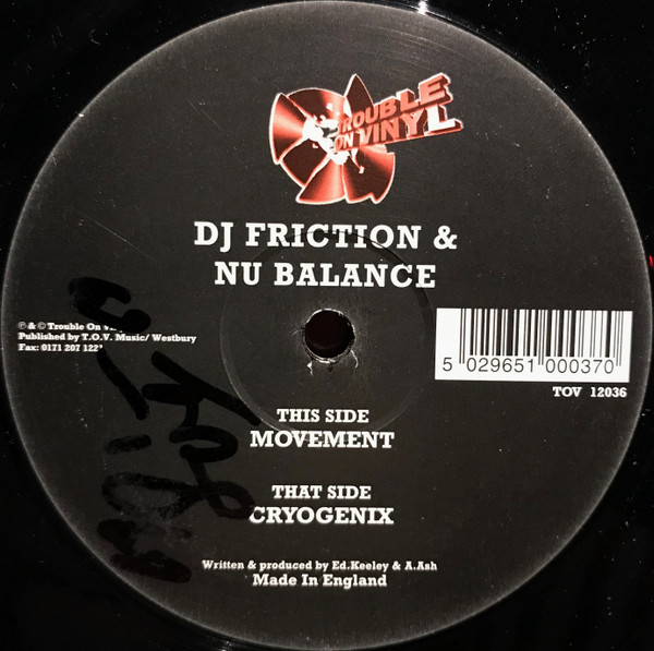 DJ Friction & Nu Balance - Cryogenix / Movement (12")