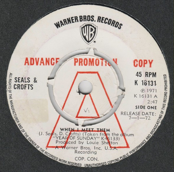 Seals & Crofts - When I Meet Them (7", Promo)