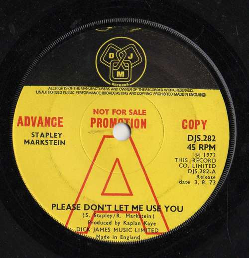 Stapley Markstein - Please Don't Let Me Use You (7", Promo)
