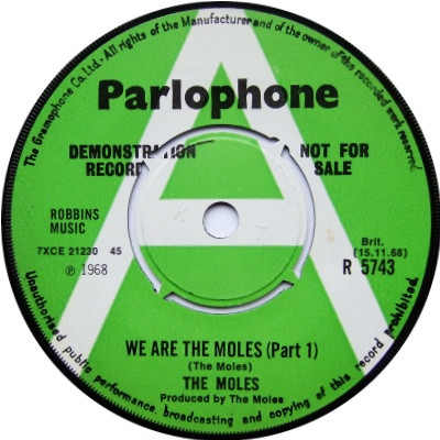 The Moles - We Are The Moles (Part 1) (7", Promo)