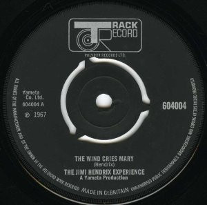 The Jimi Hendrix Experience - The Wind Cries Mary (7", Single, Mono, Pus)