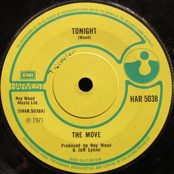 The Move - Tonight (7", Single, Sol)