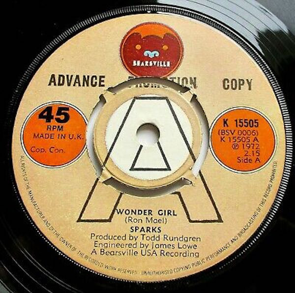 Sparks - Wonder Girl (7", Single, Promo)