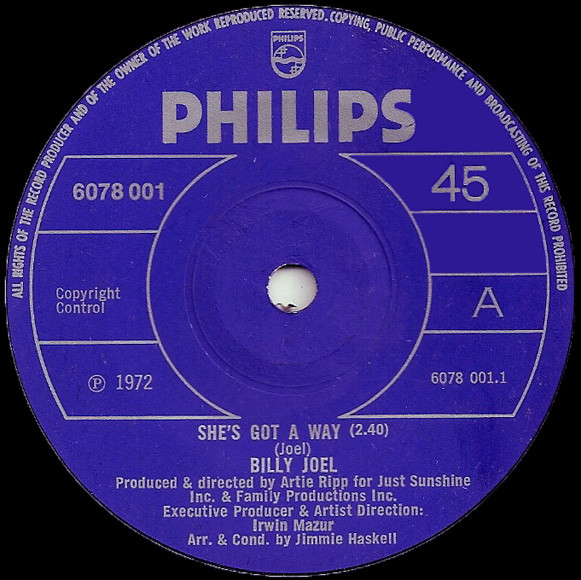 Billy Joel - She's Got A Way / Everybody Loves You Now (7", Single)