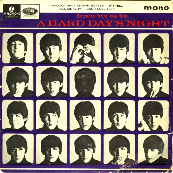 The Beatles - Extracts From The Film A Hard Day's Night (7", EP, Mono, 1st)