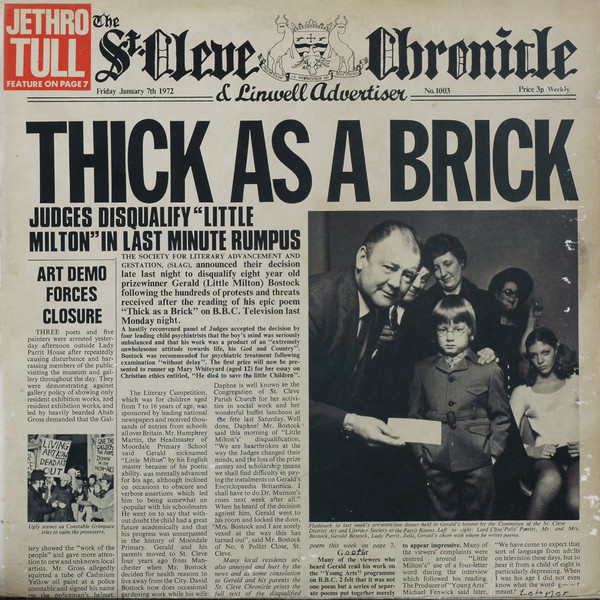 Jethro Tull - Thick As A Brick (LP, Album, RE, Gat)