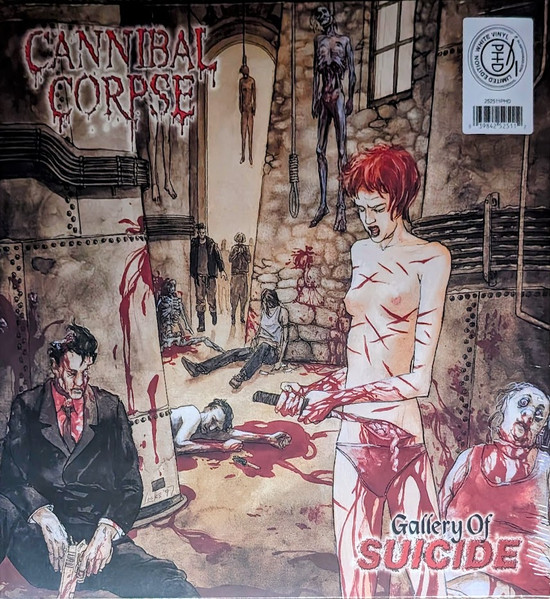 Cannibal Corpse - Gallery Of Suicide (LP, Album, RE, Whi)